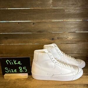 New Womens Nike Blazer Vintage Mid 77 Triple White Leather Shoes Sneakers 8.5 M‎
